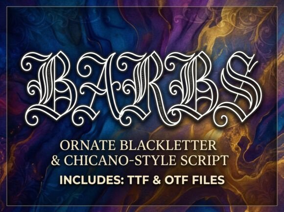 Barbs: A Display Typeface That Brings Victorian Elegance to Modern Branding