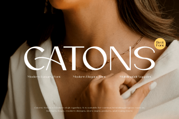 Catons: A Luxury Display Font for Handmade Brands