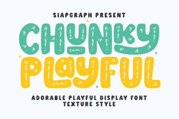 Chunky Playful Texture Font for Handmade Labels & Printables