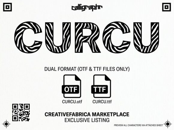 Curcu Display Font for Handmade Labels & Craft Projects