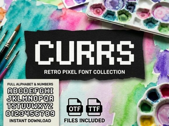 Currs: A Retro Pixel Font That Strengthens Your Brand