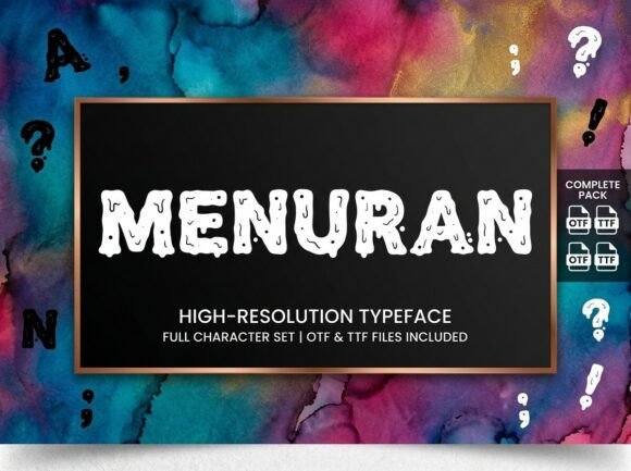 Menur: A Bold Display Font That Makes Handmade Products Shine