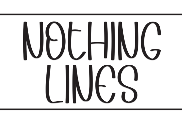 Nothing Lines: A Clean, Modern Display Font for Crafters