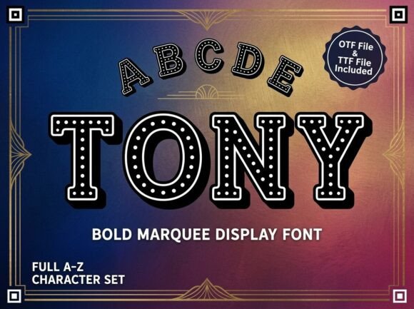 Tony: A Bold Display Font for Modern Web Design